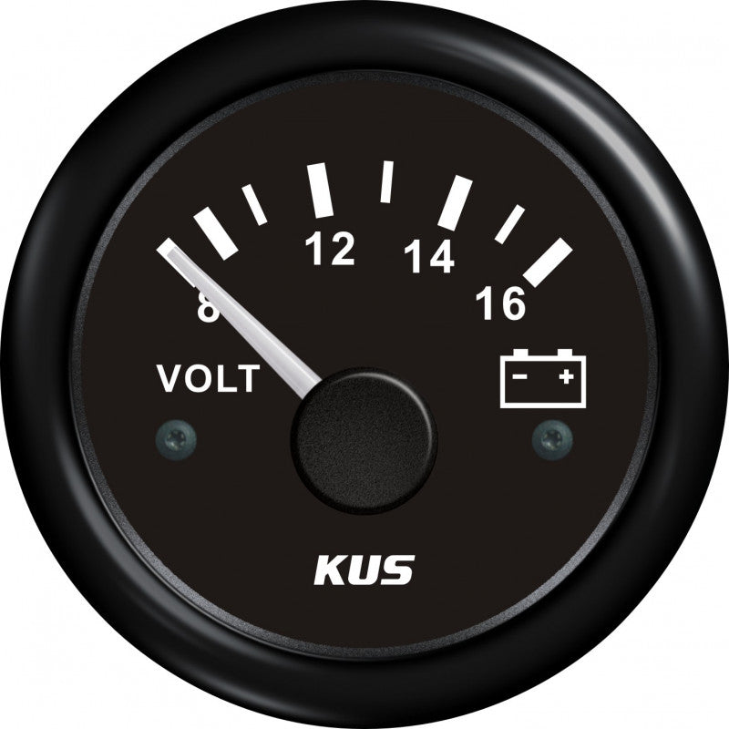 KUS Voltmeter Sort 12V