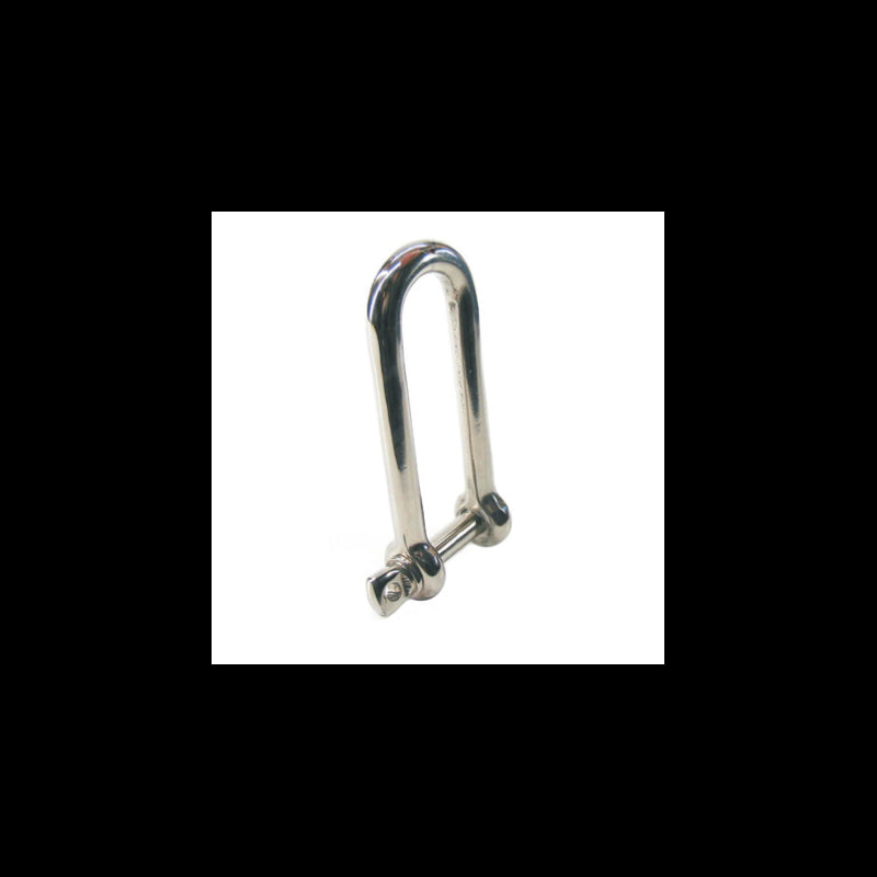 Shackle, long-D, rf. round, 4 mm