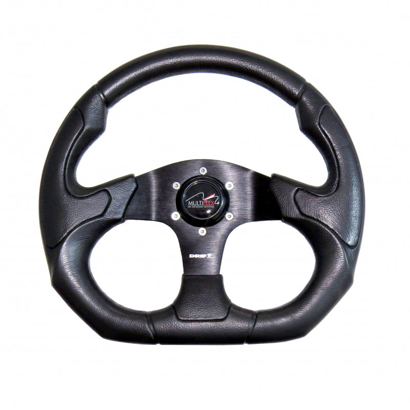 Steering wheel w/artificial leather, black, ergo 350