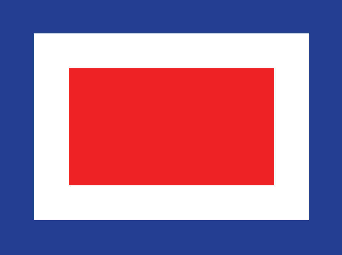 Signal flag woven 30x45cm W