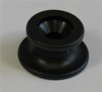 Hood button black plastic. 5 pieces