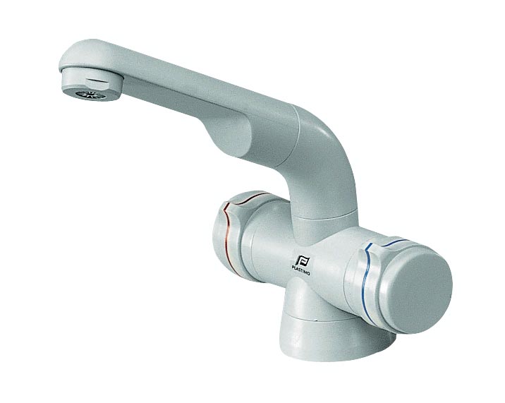 Mixer tap 2-handle white