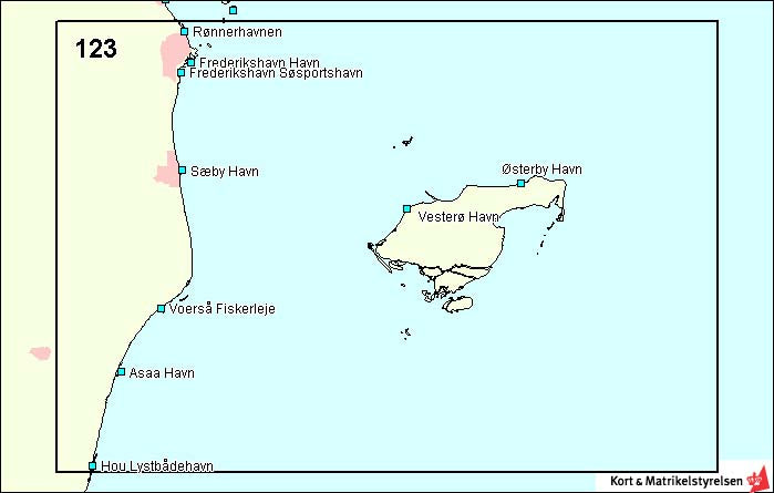 Sea map DA 123 Kattegat Læsø Rende