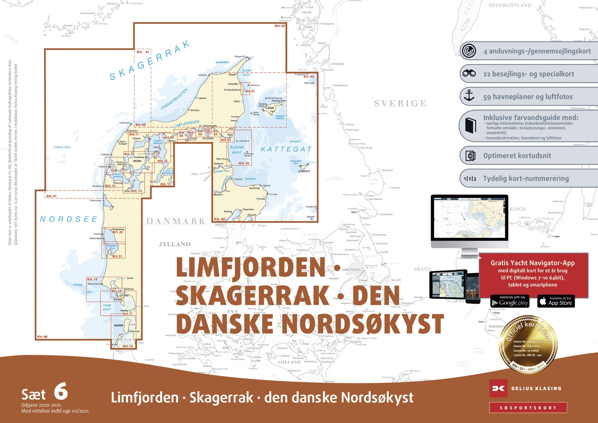 Sea map Satz 6 Limfjord/Skagerak/Vesterh.