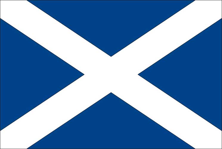 Gæsteflag Skotland trykt 30x45cm