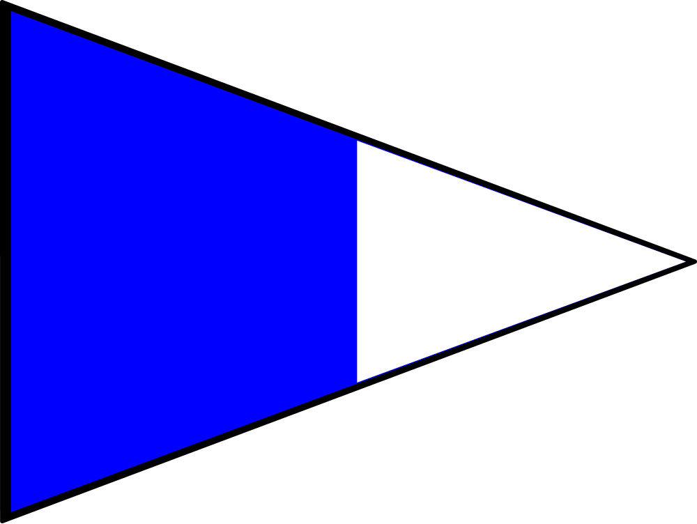 Signal flag woven 30x45cm 2 RIP