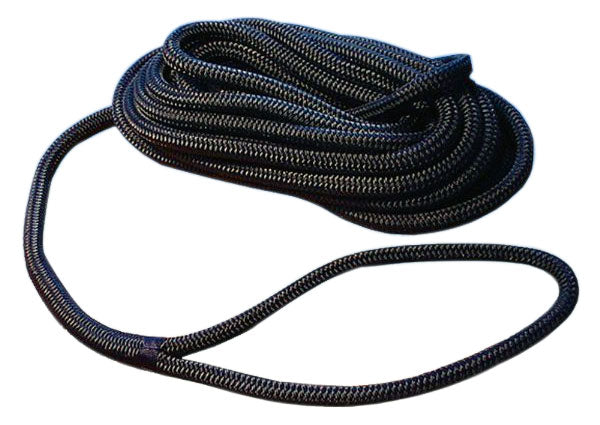 Mooring black braid. w/eye 14mmx15mtr