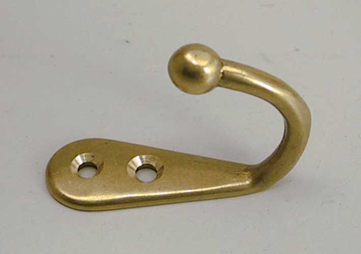 Hook brass single extension 38mm