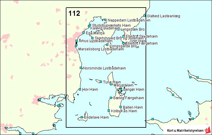 Sea map DA 112 Aarhus Bay