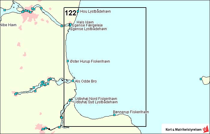 Sea chart DA 122 Ålborg Bay