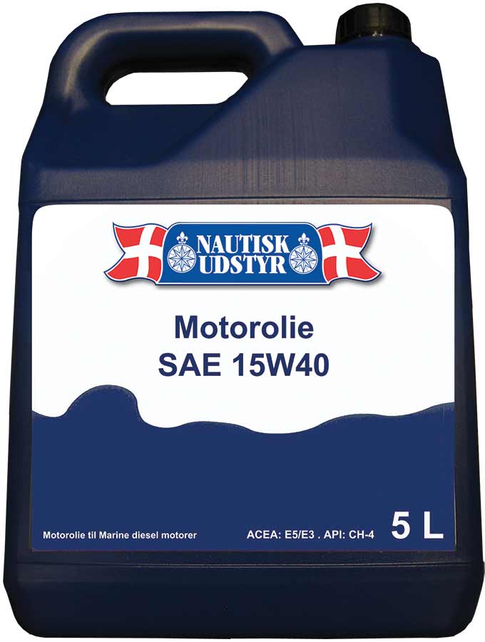 Nautisk Motorolie SAE 15W40 5 ltr.