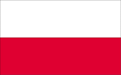 Gæsteflag Polen trykt 30x45cm