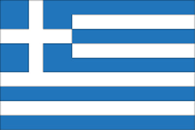 Gæsteflag Grækenland trykt 30x45cm