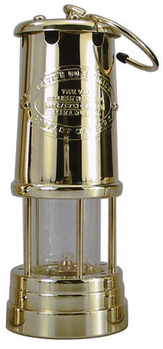 Mining lamp in brass H.22cm 