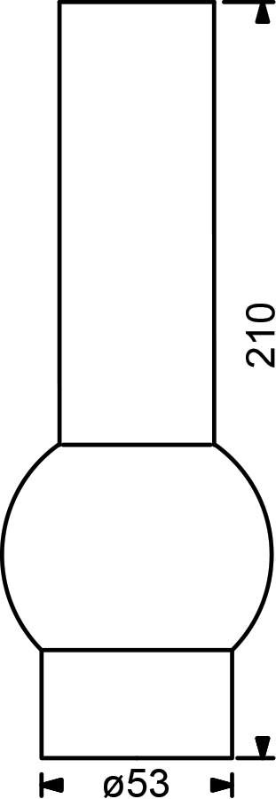Borosilicate burner glass 15'' x210