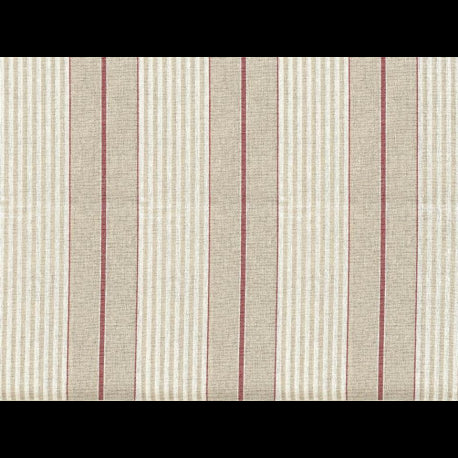 Textile cloth olmer stripe, red surface treated